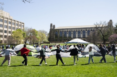 Chicago : un campement solidaire avec Gaza installé dans le campus de l’Université Northwestern